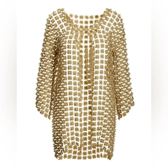 Boston Proper - Beautiful Metallic Pearl Duster – Gold – XS/S – Worn Once - Picture 2 of 7